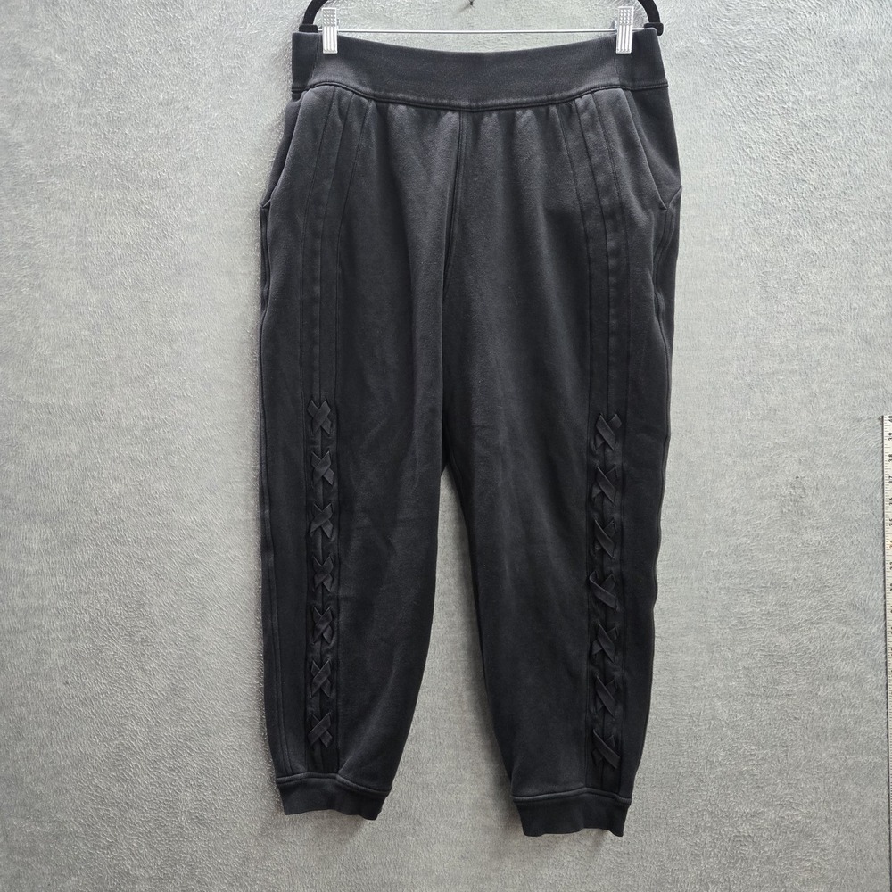 Lululemon Women Activewear Pants 12 Black Braided Detail High Rise Jogger